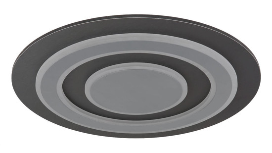 Globo LED Deckenleuchte Jayden 40W warmweiss Anthrazit gebürstet grau gebürstet Metall Ø48cm