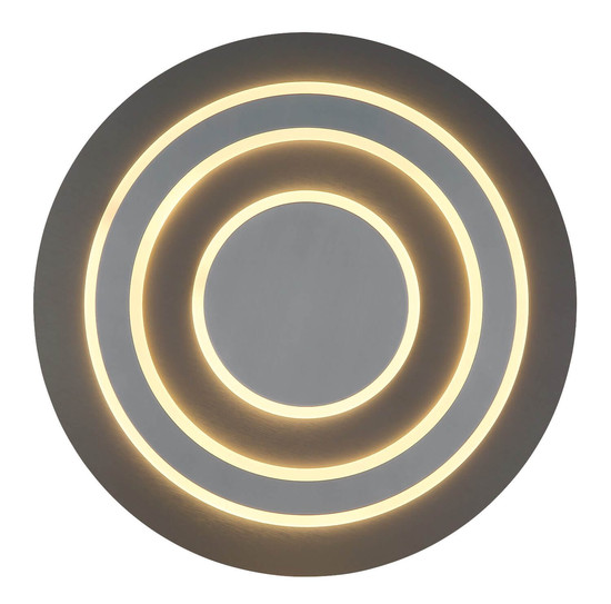 Globo LED Deckenleuchte Jayden 40W warmweiss Anthrazit gebürstet grau gebürstet Metall Ø48cm