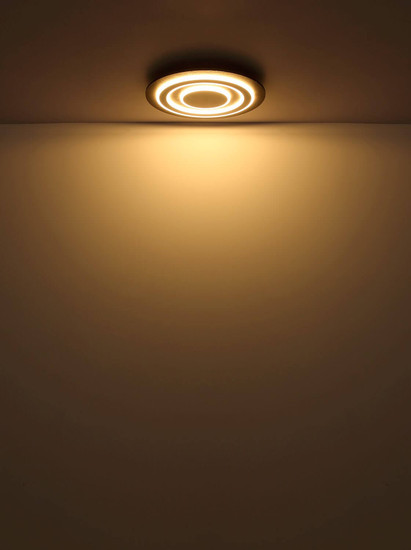 Globo LED Deckenleuchte Jayden 40W warmweiss Anthrazit gebürstet grau gebürstet Metall Ø48cm
