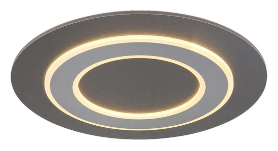 Globo LED Deckenleuchte Jayden 40W warmweiss Anthrazit gebürstet grau gebürstet Metall MDF Ø48cm