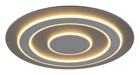 Globo LED Deckenleuchte Jayden 50W warmweiss Anthrazit gebürstet grau gebürstet MDF Ø60cm
