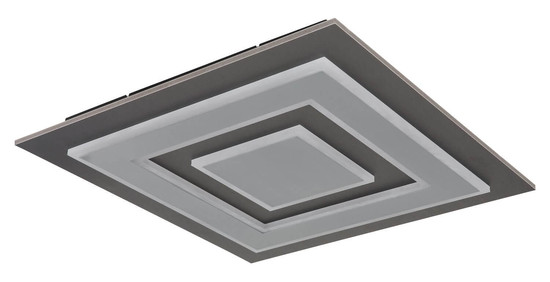 Globo LED Deckenleuchte Jayden 40W warmweiss Anthrazit gebürstet grau gebürstet Metall 48x48cm