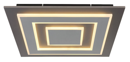 Globo LED Deckenleuchte Jayden 40W warmweiss Anthrazit gebürstet grau gebürstet Metall 48x48cm