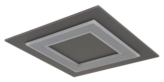 Globo LED Deckenleuchte Jayden 40W warmweiss Anthrazit gebürstet grau gebürstet Metall MDF 48x48cm