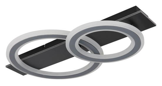 Globo Jayden LED Deckenleuchte 21W CCT Schwarz Matt, Metall Fernbedienung Memoryfunktion 8cm 48034-21RGB