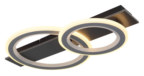 Globo Jayden LED Deckenleuchte 21W CCT Schwarz Matt, Metall Fernbedienung Memoryfunktion 8cm 48034-21RGB