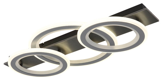 Globo Jayden LED Deckenleuchte 40W CCT Schwarz Matt, Metall Fernbedienung Memoryfunktion 8cm 48034-40RGB