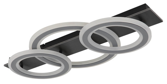 Globo Jayden LED Deckenleuchte 40W CCT Schwarz Matt, Metall Fernbedienung Memoryfunktion 8cm 48034-40RGB