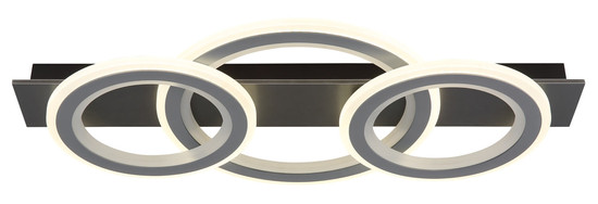 Globo Jayden LED Deckenleuchte 40W CCT Schwarz Matt, Metall Fernbedienung Memoryfunktion 8cm 48034-40RGB