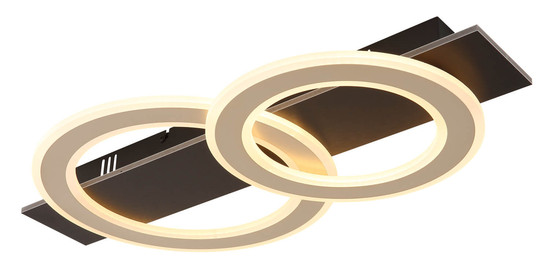 Globo Jayden LED Deckenleuchte 40W Warmweiß Schwarz Matt, Metall 7cm 48034A-40