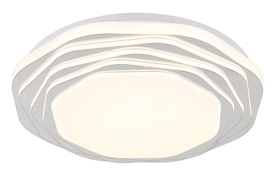Globo LED Deckenleuchte Flordelis 24W CCT warm-/neutral-/tageslichtweiss Weiß matt Metall Ø38cm