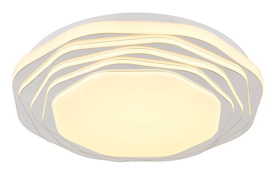Globo LED Deckenleuchte Flordelis 24W CCT warm-/neutral-/tageslichtweiss Weiß matt Metall Ø38cm