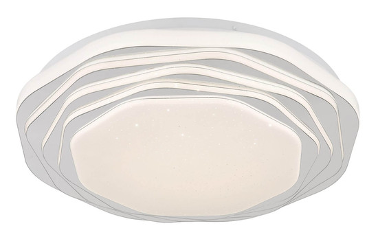 Globo LED Deckenleuchte Flordelis 24W CCT warm-/neutral-/tageslichtweiss Weiß matt Metall Ø38cm