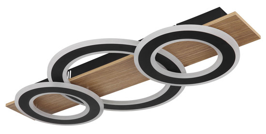 Globo Jayden LED Deckenleuchte 50W Warmweiß Holzoptik Dunkel 7cm 48038-50