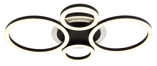 Globo Loretta LED Deckenleuchte 40W CCT Schwarz Matt, Metall Memoryfunktion 6,1cm 48039-40