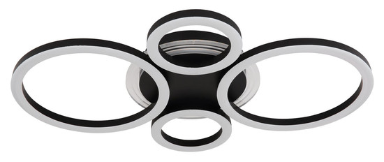 Globo Loretta LED Deckenleuchte 40W CCT Schwarz Matt, Metall Memoryfunktion 6,1cm 48039-40