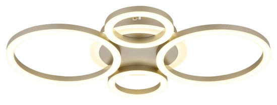 Globo LED Deckenleuchte Loretta 40W CCT warm-/neutral-/tageslichtweiss Kaffeefarben matt champagnerfarben matt Metall 53x35,5cm