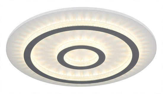 Globo LED Deckenleuchte Jayden 40W dimmbar Fernbedienung CCT warm-/tageslichtweiss Weiß matt klar Metall Kunststoffkristalle Ø45cm