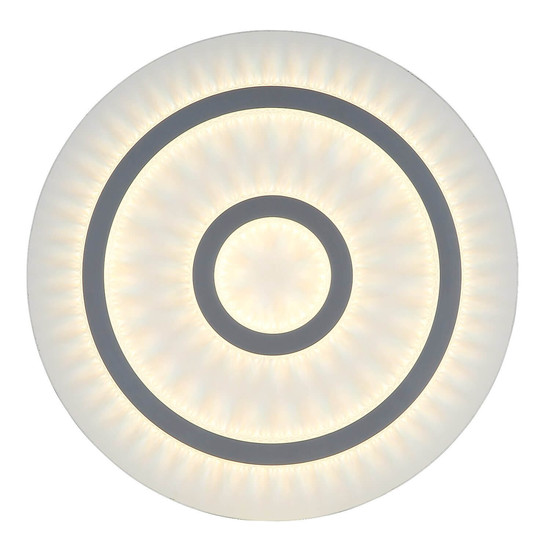 Globo LED Deckenleuchte Jayden 40W dimmbar Fernbedienung CCT warm-/tageslichtweiss Weiß matt klar Metall Kunststoffkristalle Ø45cm