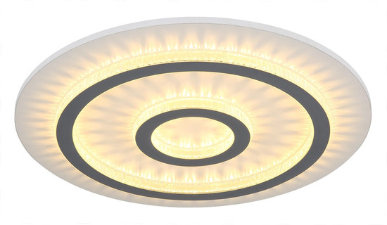 Globo LED Deckenleuchte Jayden 40W dimmbar Fernbedienung CCT warm-/tageslichtweiss Weiß matt klar Metall Kunststoffkristalle Ø45cm
