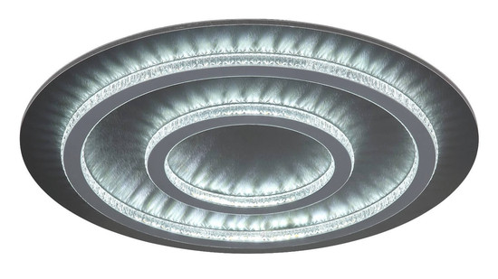 Globo LED Deckenleuchte Jayden 60W dimmbar Fernbedienung CCT warm-/tageslichtweiss Schwarz matt klar Metall Kunststoffkristalle Ø55cm