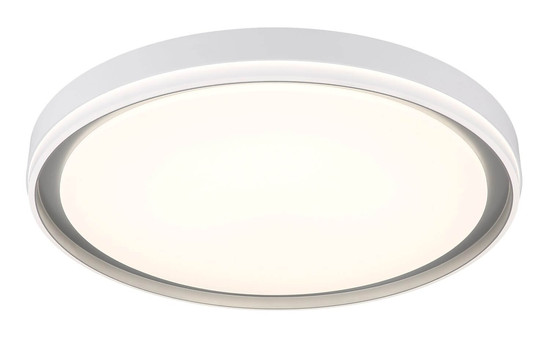 Globo LED Deckenleuchte Janice RGBW LED 48W dimmbar Fernbedienung CCT warm-/neutral-/tageslichtweiss Weiß matt silber Metall Ø50cm