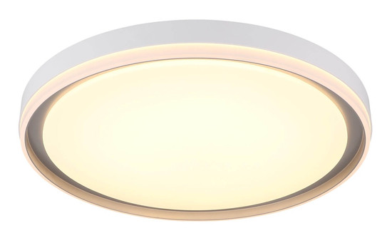 Globo LED Deckenleuchte Janice RGBW LED 48W dimmbar Fernbedienung CCT warm-/neutral-/tageslichtweiss Weiß matt silber Metall Ø50cm