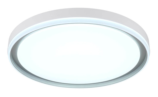 Globo LED Deckenleuchte Janice RGBW LED 48W dimmbar Fernbedienung CCT warm-/neutral-/tageslichtweiss Weiß matt silber Metall Ø50cm
