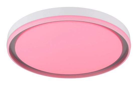 Globo LED Deckenleuchte Janice RGBW LED 48W dimmbar Fernbedienung CCT warm-/neutral-/tageslichtweiss Weiß matt silber Metall Ø50cm