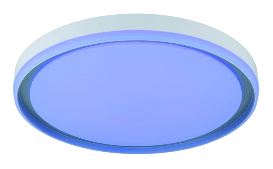 Globo LED Deckenleuchte Janice RGBW LED 48W dimmbar Fernbedienung CCT warm-/neutral-/tageslichtweiss Weiß matt silber Metall Ø50cm