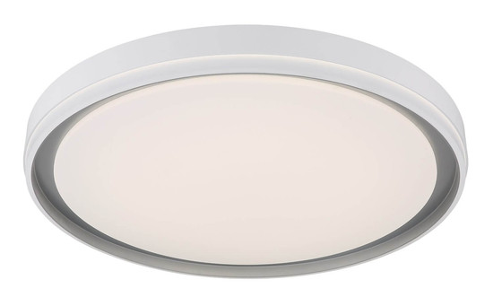 Globo LED Deckenleuchte Janice RGBW LED 48W dimmbar Fernbedienung CCT warm-/neutral-/tageslichtweiss Weiß matt silber Metall Ø50cm
