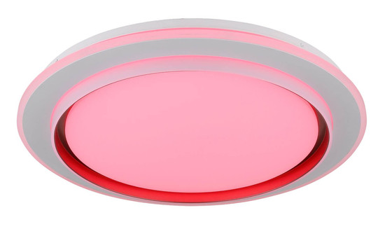 Globo LED Deckenleuchte Janice RGBW LED 48W dimmbar Fernbedienung CCT warm-/neutral-/tageslichtweiss Weiß matt Metall Ø49cm