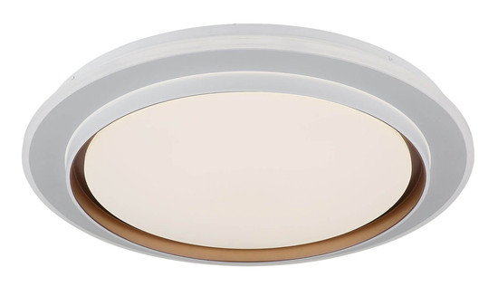 Globo LED Deckenleuchte Janice RGBW LED 48W dimmbar Fernbedienung CCT warm-/neutral-/tageslichtweiss Weiß matt Metall Ø49cm
