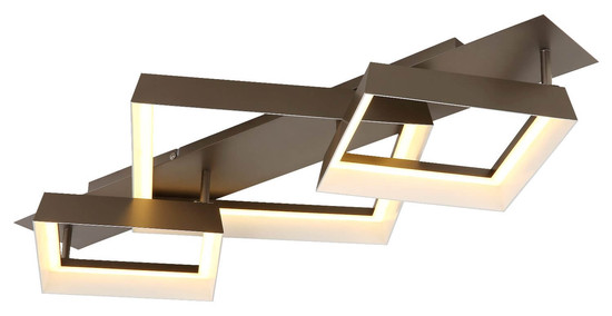 Globo LED Deckenleuchte Syrakus 24W warmweiss Kaffeefarben matt Metall 85x49,5cm