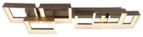 Globo LED Deckenleuchte Syrakus 40W warmweiss Kaffeefarben matt Metall 102x35cm