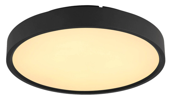 Globo LED Deckenleuchte Jess 57W dimmbar Fernbedienung CCT extra-warm-/tageslichtweiss Schwarz matt Metall Ø39cm