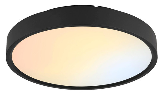 Globo LED Deckenleuchte Jess 57W dimmbar Fernbedienung CCT extra-warm-/tageslichtweiss Schwarz matt Metall Ø39cm