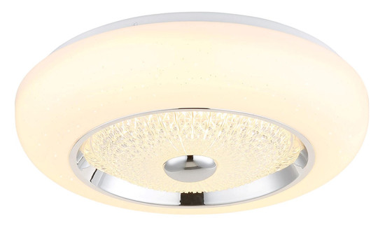 Globo LED Deckenleuchte Graham 24W CCT warm-/neutral-/tageslichtweiss Weiß matt Metall Ø38,5cm
