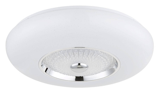 Globo LED Deckenleuchte Graham 36W CCT warm-/neutral-/tageslichtweiss Weiß matt Metall Ø48,5cm