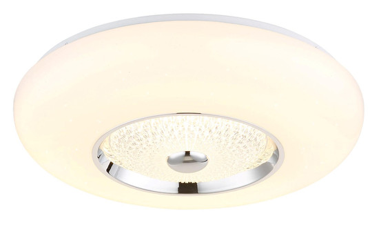 Globo LED Deckenleuchte Graham 36W CCT warm-/neutral-/tageslichtweiss Weiß matt Metall Ø48,5cm