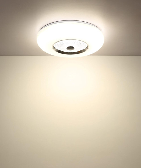 Globo LED Deckenleuchte Graham 36W CCT warm-/neutral-/tageslichtweiss Weiß matt Metall Ø48,5cm