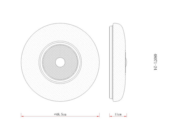 Globo LED Deckenleuchte Graham 36W CCT warm-/neutral-/tageslichtweiss Weiß matt Metall Ø48,5cm