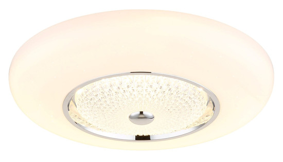 Globo LED Deckenleuchte Graham 48W CCT warm-/neutral-/tageslichtweiss Weiß matt Metall Ø59cm