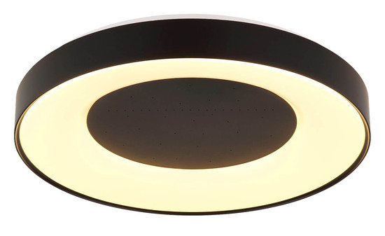 Globo LED Deckenleuchte Jolliana 40W dimmbar Fernbedienung CCT warm-/tageslichtweiss Weiß matt schwarz matt Metall Ø49cm