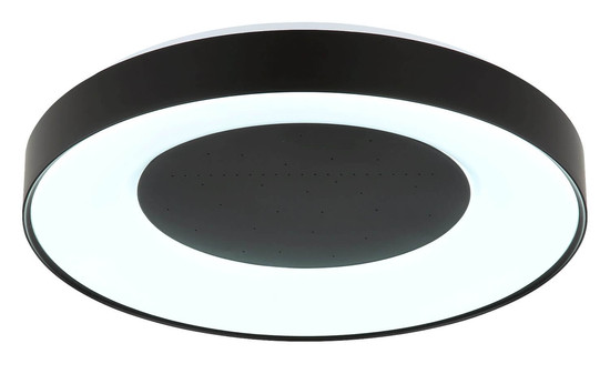 Globo LED Deckenleuchte Jolliana 40W dimmbar Fernbedienung CCT warm-/tageslichtweiss Weiß matt schwarz matt Metall Ø49cm