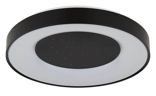 Globo LED Deckenleuchte Jolliana 40W dimmbar Fernbedienung CCT warm-/tageslichtweiss Weiß matt schwarz matt Metall Ø49cm