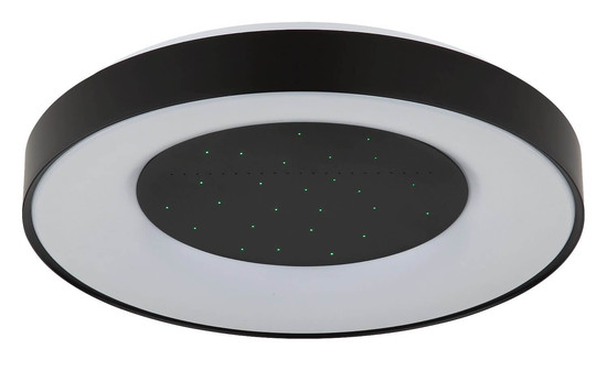 Globo LED Deckenleuchte Jolliana 40W dimmbar Fernbedienung CCT warm-/tageslichtweiss Weiß matt schwarz matt Metall Ø49cm