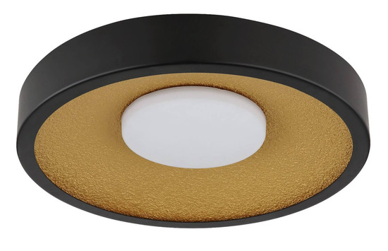 Globo LED Deckenleuchte Woki 30W warmweiss Schwarz matt goldfarben matt Metall Ø40cm