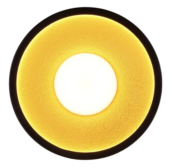 Globo LED Deckenleuchte Woki 30W warmweiss Schwarz matt goldfarben matt Metall Ø40cm