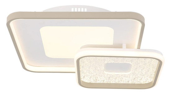 Globo LED Deckenleuchte Mosaiko 48W dimmbar Fernbedienung CCT warm-/tageslichtweiss Weiß matt Metall 50x50cm